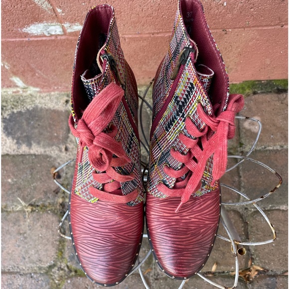 Spring Step L’artiste Mazoya red booties size 37 - Picture 11 of 15